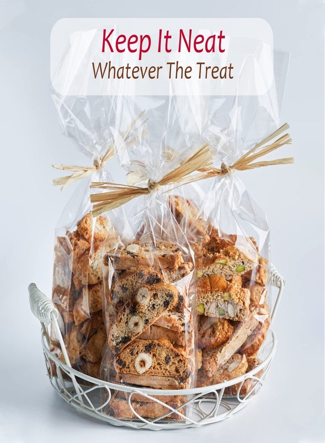 Morepack Gusseted Flat Bottom Cellophane Bags with Paper Insert 50Pcs 5x3x12 Inches Gusseted Cello Bags - Image 3